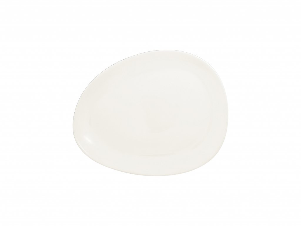 rak suggestions shaped bord plat - 270x215x15mm - plain white