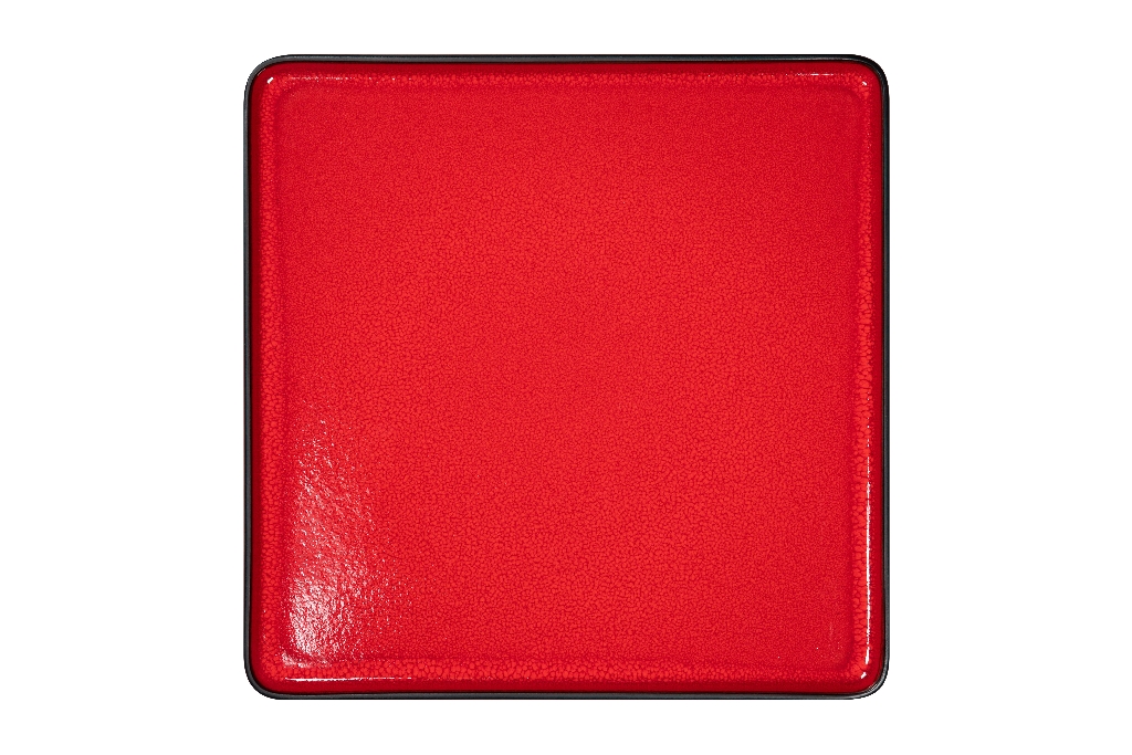 rak fractal bord plat vierkant - 320x320mm - red