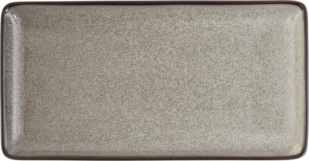 fortessa stone grey schaal coupe rechthoekig - 230x120mm