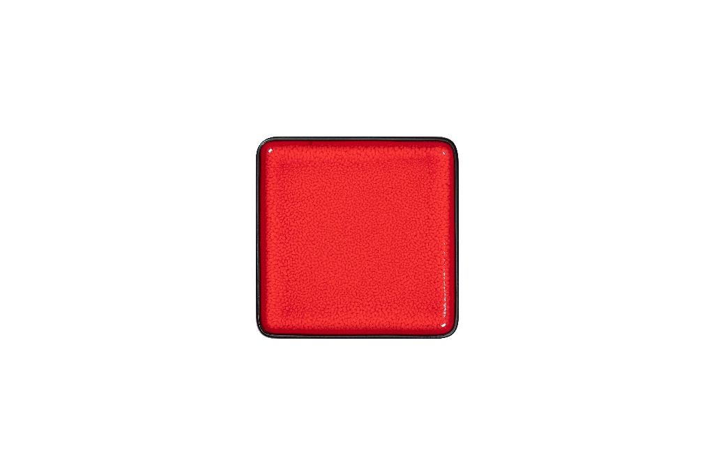 rak fractal bord plat vierkant / deksel voor frftsdp16r - 160x160mm - red