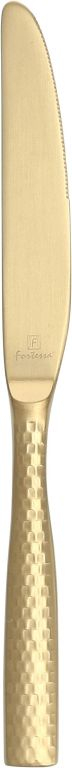 fortessa lucca facet dessertmes pvd monoblock chroomstaal - l 214mm - goud