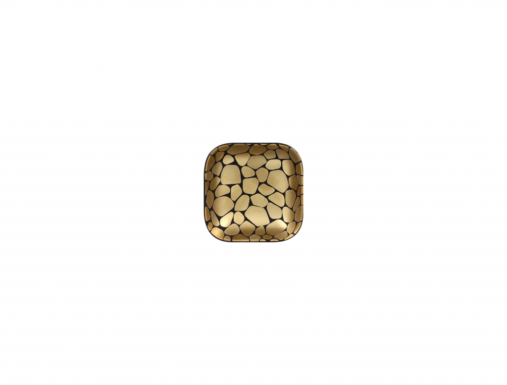 rak pebbles schaal vierkant - 110x110x35mm