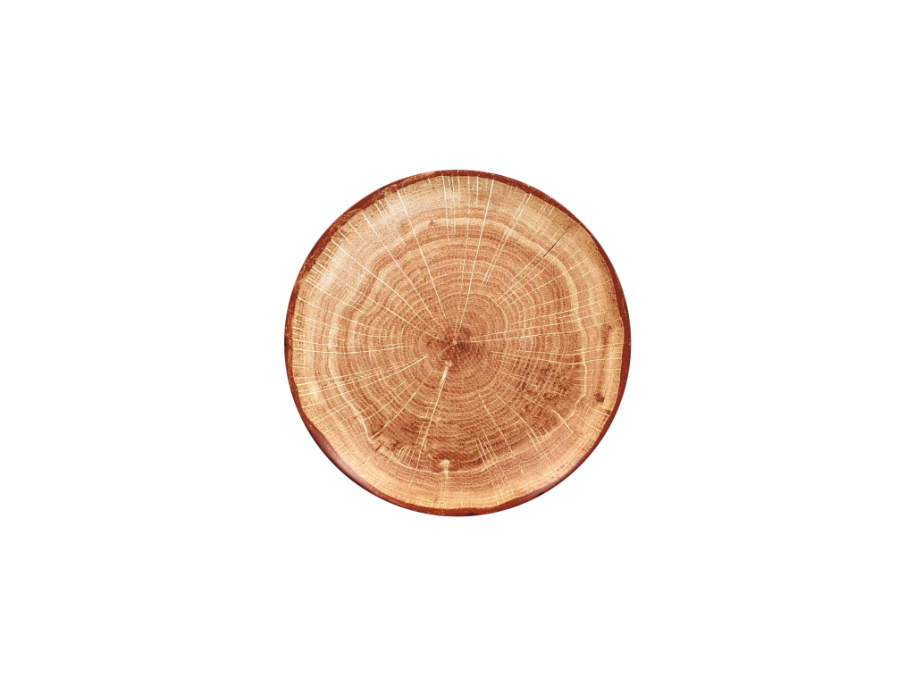 rak woodart bord plat coupe - Ø210mm - timber brown