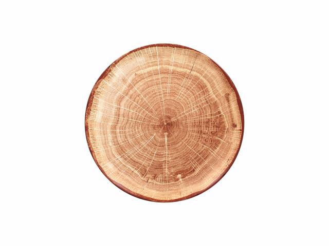 rak woodart bord plat coupe - Ø270mm - timber brown