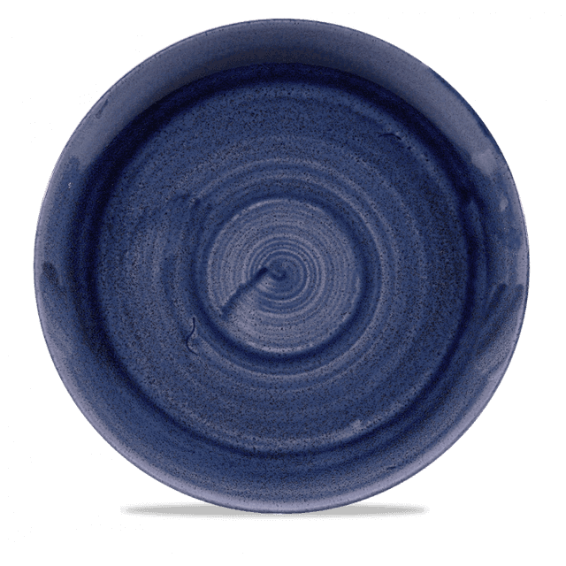 churchill stonecast patina coupebord - Ø288mm - cobalt blue
