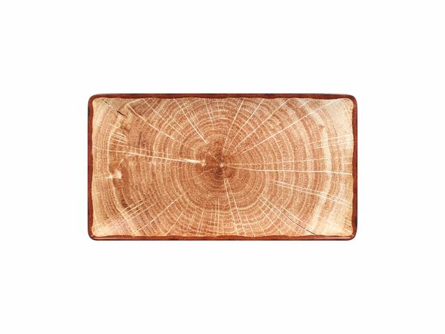 rak woodart serveerschaal rechthoekig - 335x180mm - timber brown