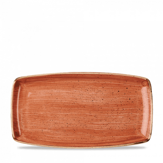 churchill stonecast bord langwerpig - 345x185mm - spiced orange