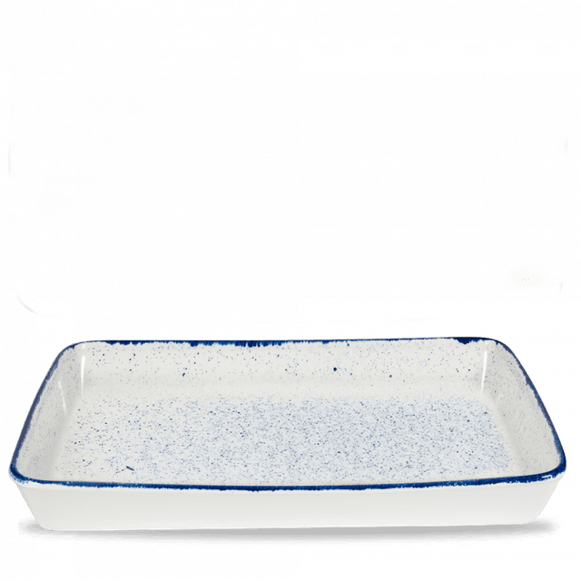churchill stonecast hints ovenschaal rechthoekig - 530x325x62mm - indigo blue