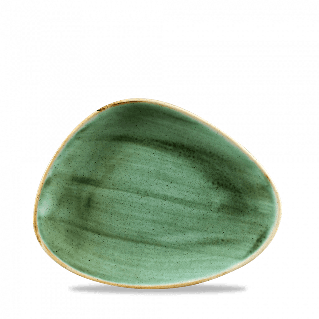 churchill stonecast chef's schaal driehoek - 265x205mm - samphire green