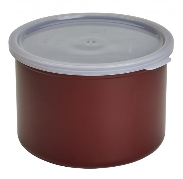 cambro dressingpot met deksel - 2.4 ltr - red.brown