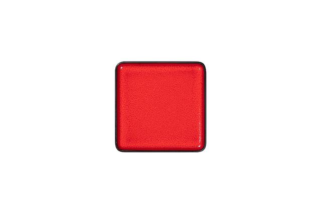 rak fractal bord plat vierkant / deksel voor frftsdp16r - 160x160mm - red