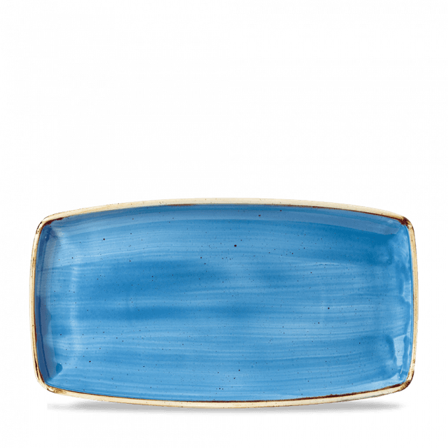 churchill stonecast bord langwerpig - 345x185mm - cornflower blue