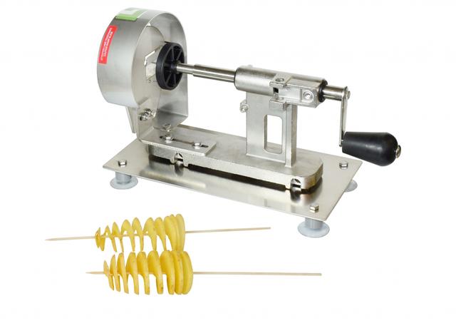tellier spiraalaardappel snijmachine met zuignap bevestiging