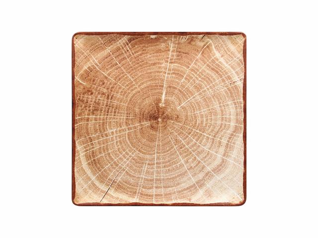 rak woodart bord vierkant - 300x300mm - timber brown