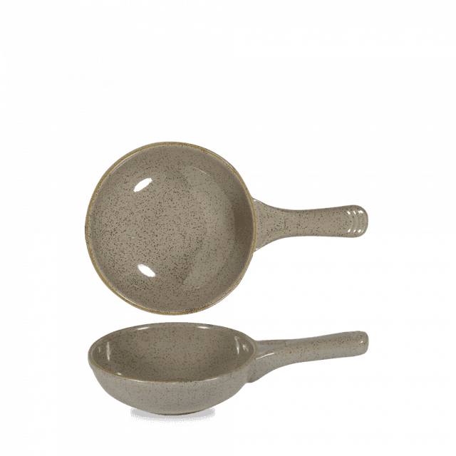 churchill stonecast sausschaaltje met greep klein - 0.37ltr - peppercorn grey