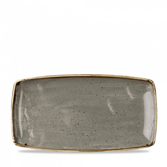 churchill stonecast bord langwerpig - 345x185mm - peppercorn grey